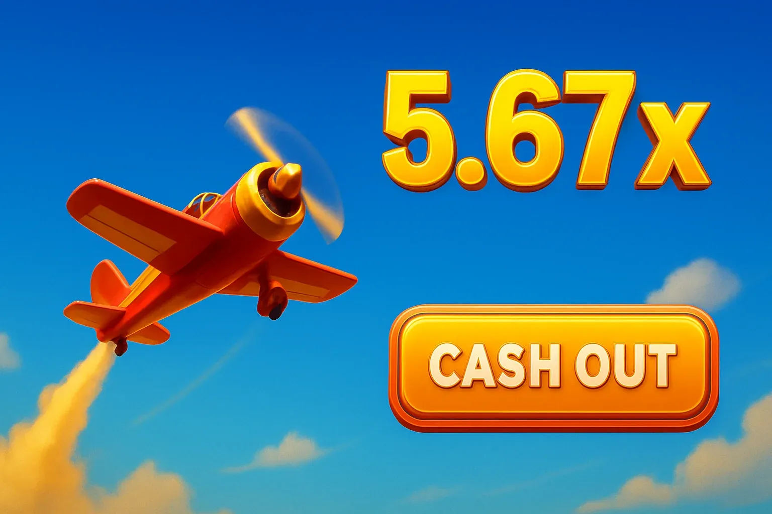 Small plane soaring with 5.67x multiplier in vibrant Philippine casino sky